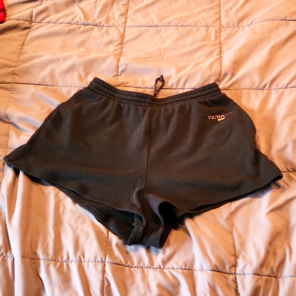 Women's Victoria's Secret, Black fleece shorts,  size large.